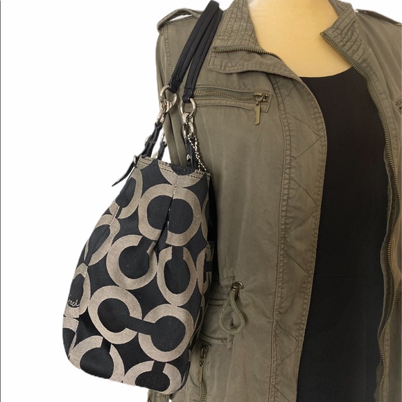 Authentic Coach Op Art Mia Sateen patterned Bag - Picture 3 of 14